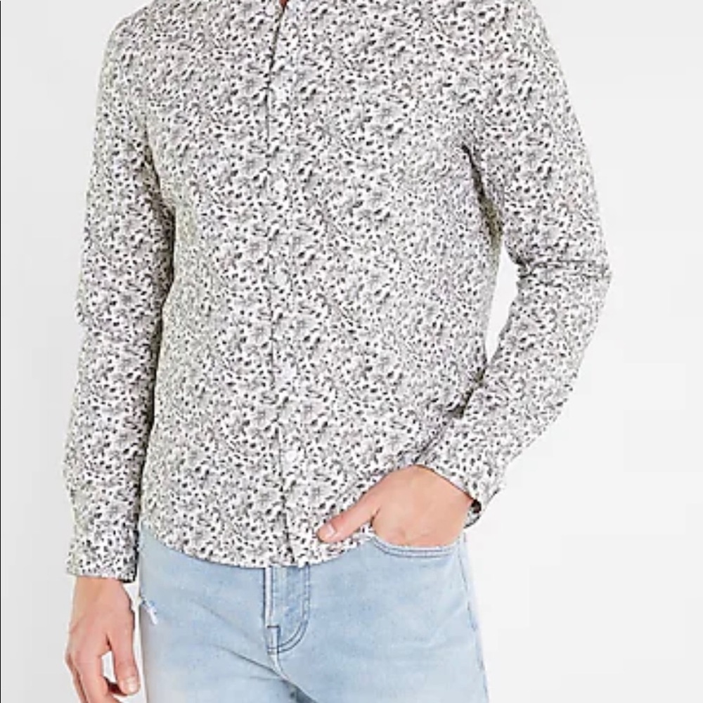 Men's Express Button Down Shirts Size L Gray